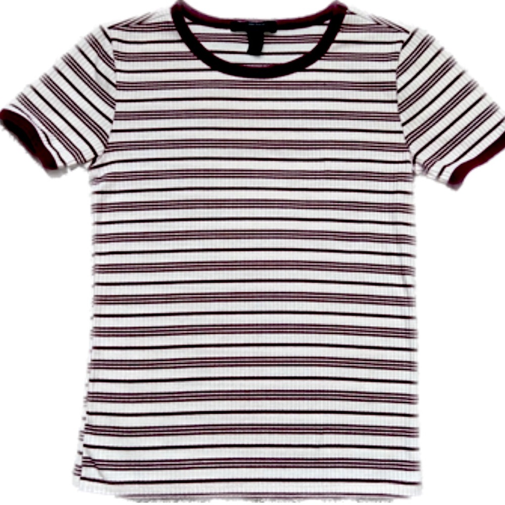 Forever 21 Red/White Striped Tee